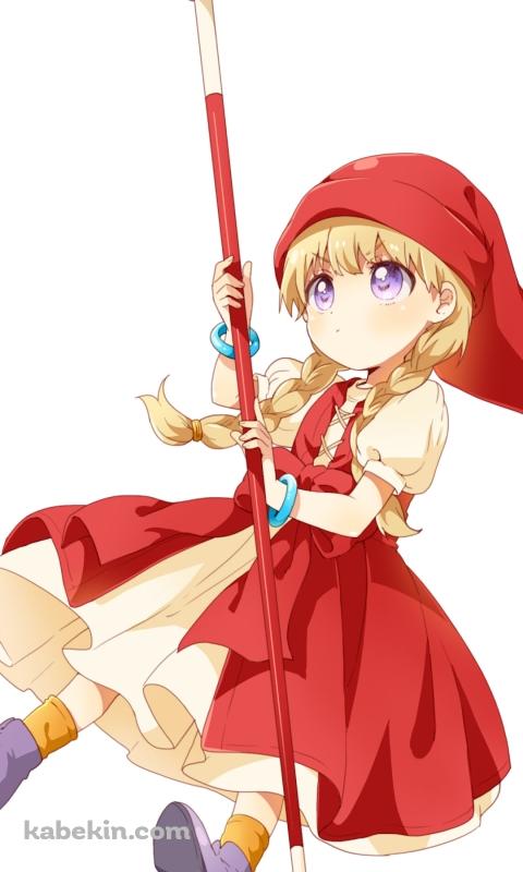 杖を見上げるベロニカ / ドラゴンクエストのAndroidの壁紙(480px x 800px) スマホ用