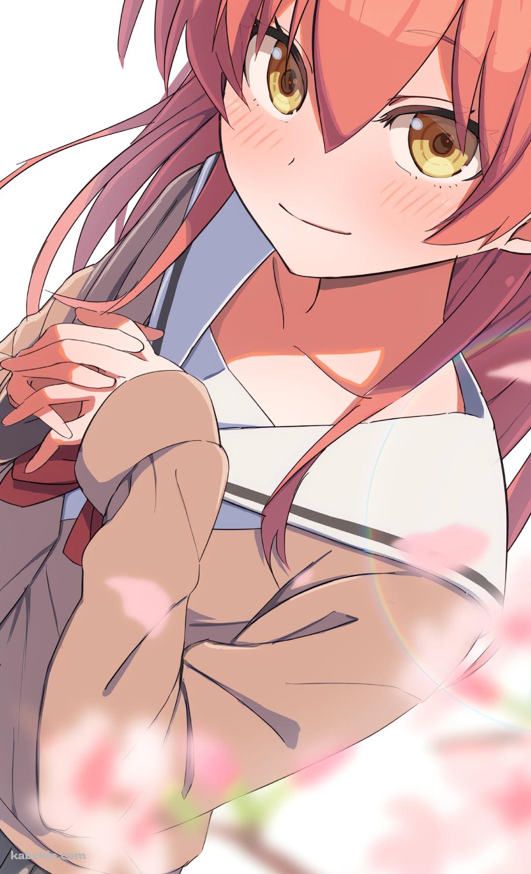 桜の花と喜多郁代 / ぼっち・ざ・ろっく！のAndroidの壁紙(1080px x 1776px) スマホ用