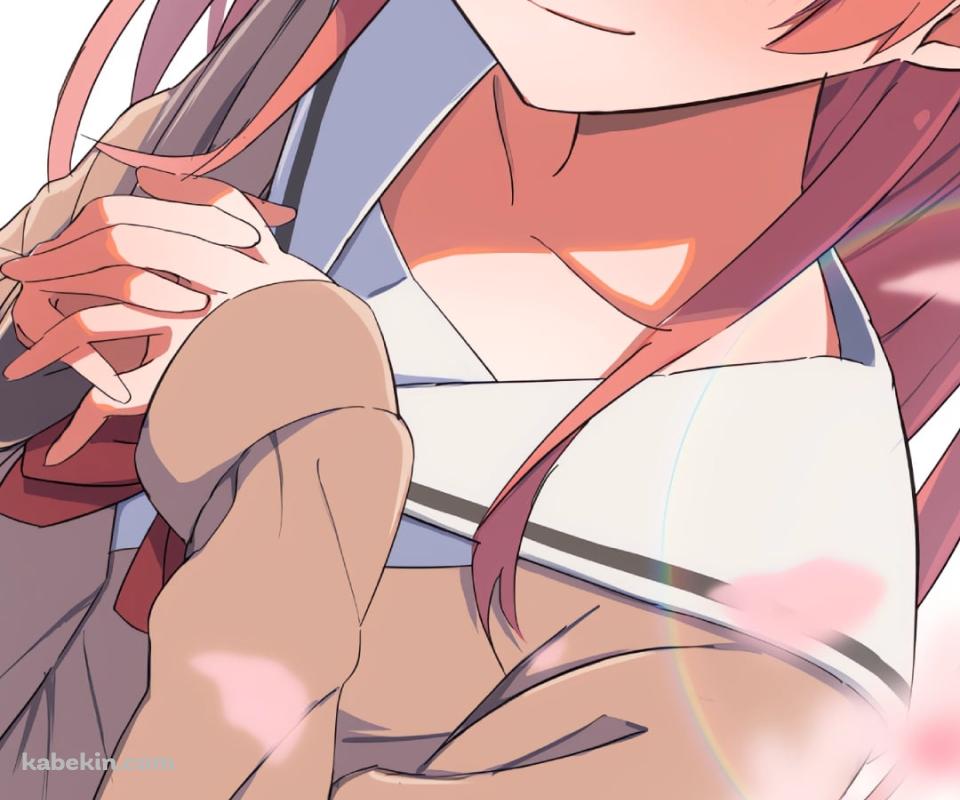 桜の花と喜多郁代 / ぼっち・ざ・ろっく！のAndroidの壁紙(960px x 800px) スマホ用