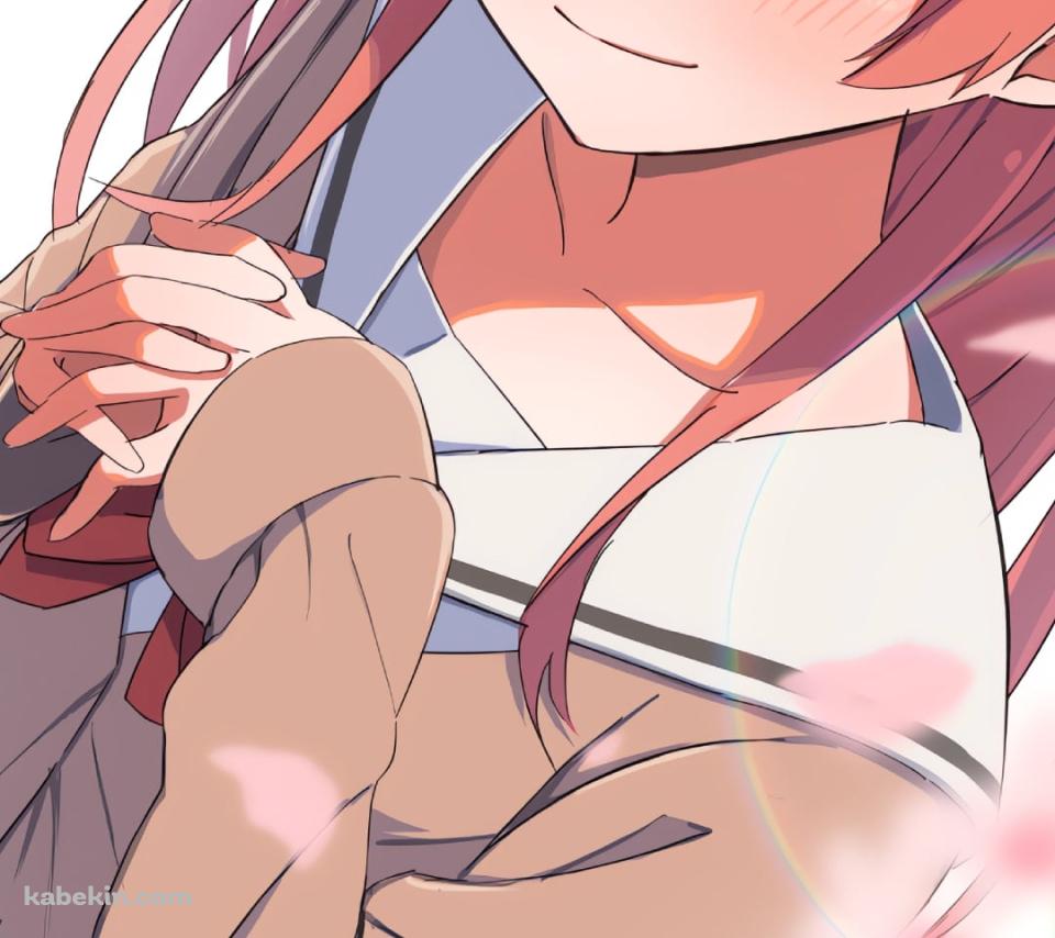 桜の花と喜多郁代 / ぼっち・ざ・ろっく！のAndroidの壁紙(960px x 854px) スマホ用