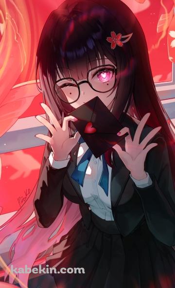 黒いラブレターを持ちウィンクする花火 / 崩壊:スターレイルのAndroidの壁紙(360px x 592px) スマホ用