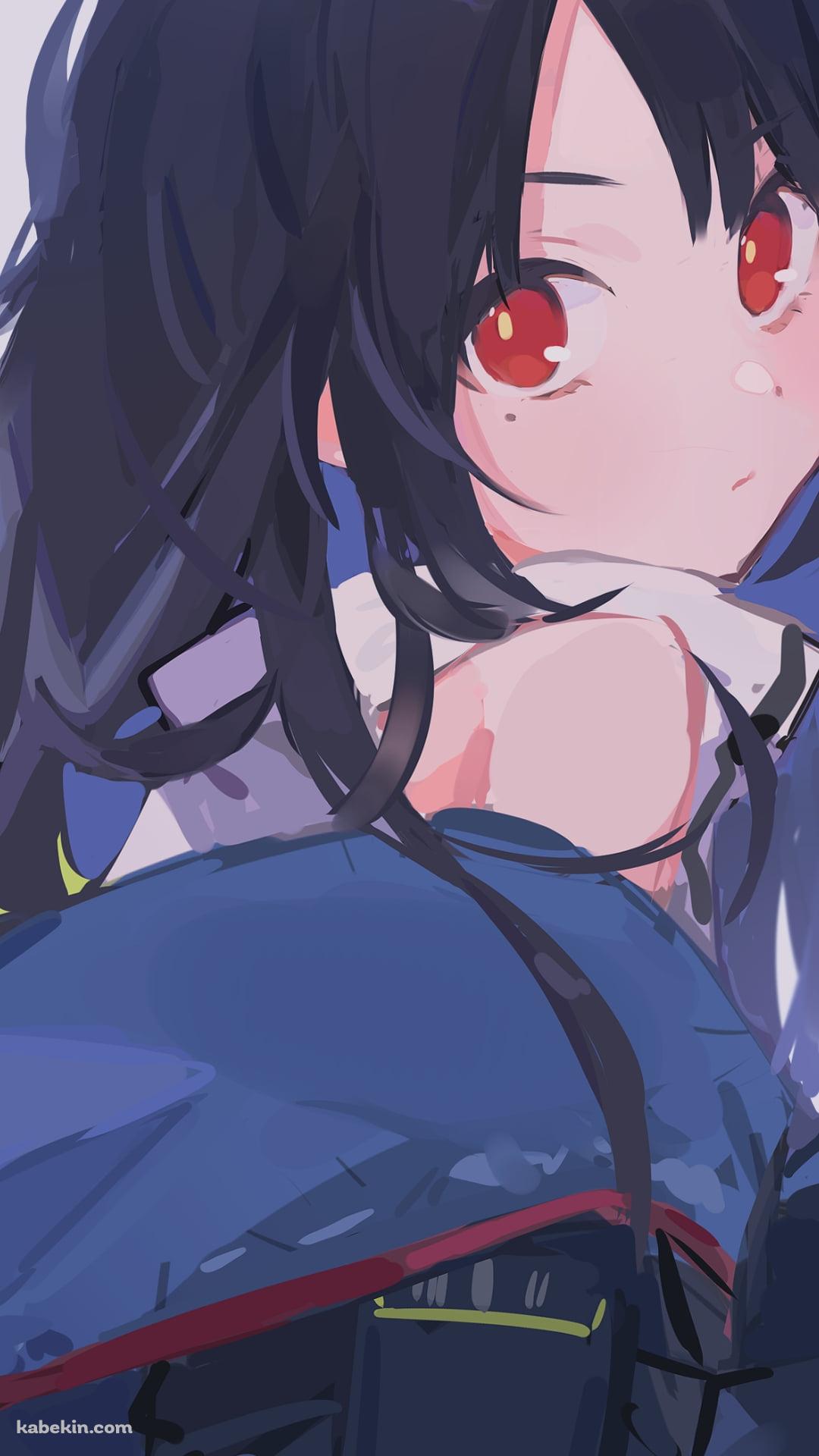 赤い瞳でこちらを見つめるC-MS / ドールズフロントラインのAndroidの壁紙(1080px x 1920px) スマホ用