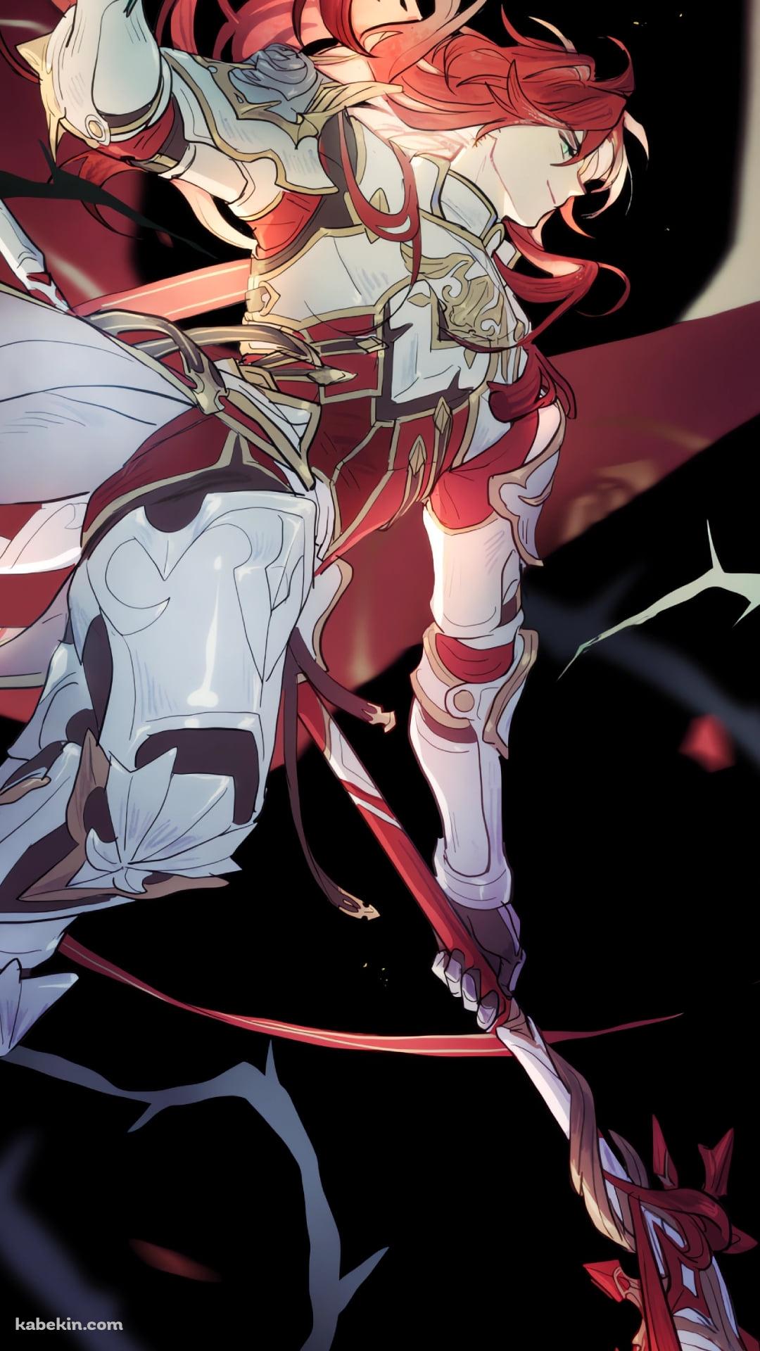 槍と赤い薔薇を持つアルジェンティ / 崩壊:スターレイルのAndroidの壁紙(1080px x 1920px) スマホ用