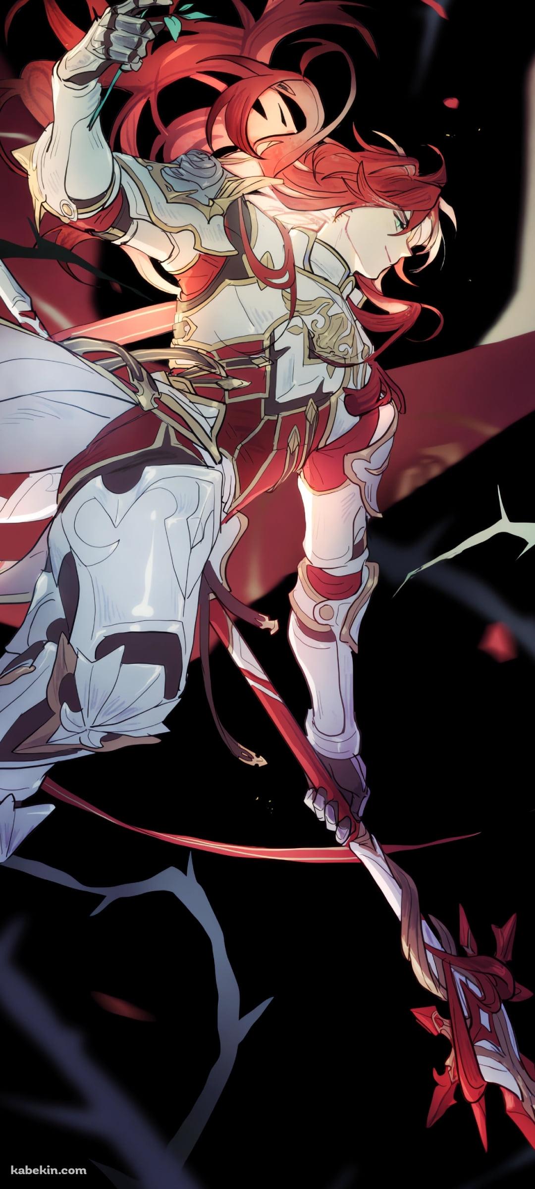 槍と赤い薔薇を持つアルジェンティ / 崩壊:スターレイルのAndroidの壁紙(1080px x 2400px) スマホ用