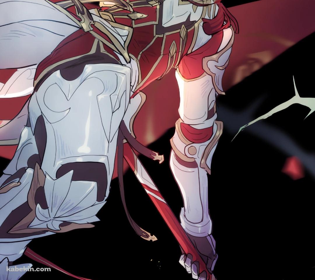 槍と赤い薔薇を持つアルジェンティ / 崩壊:スターレイルのAndroidの壁紙(1080px x 960px) スマホ用