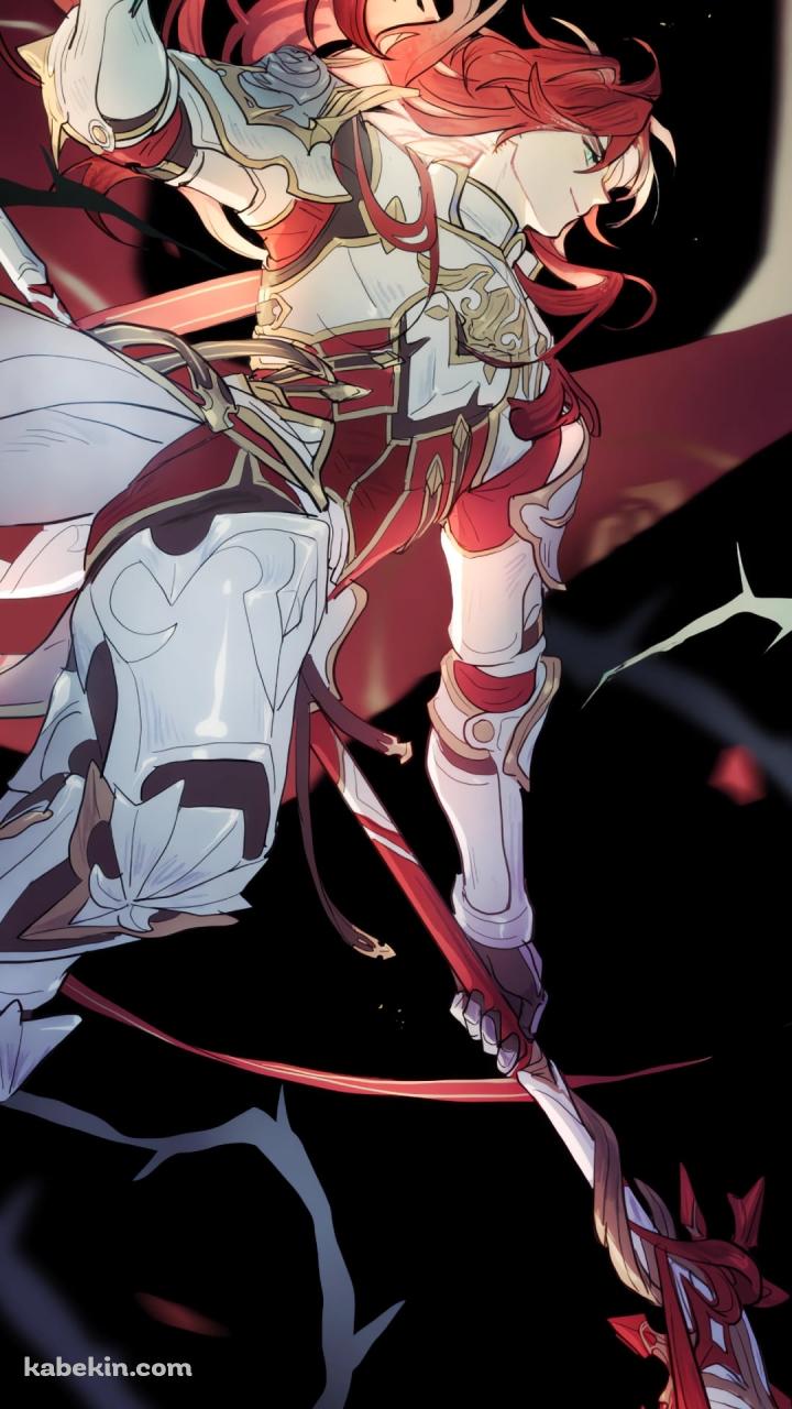 槍と赤い薔薇を持つアルジェンティ / 崩壊:スターレイルのAndroidの壁紙(720px x 1280px) スマホ用