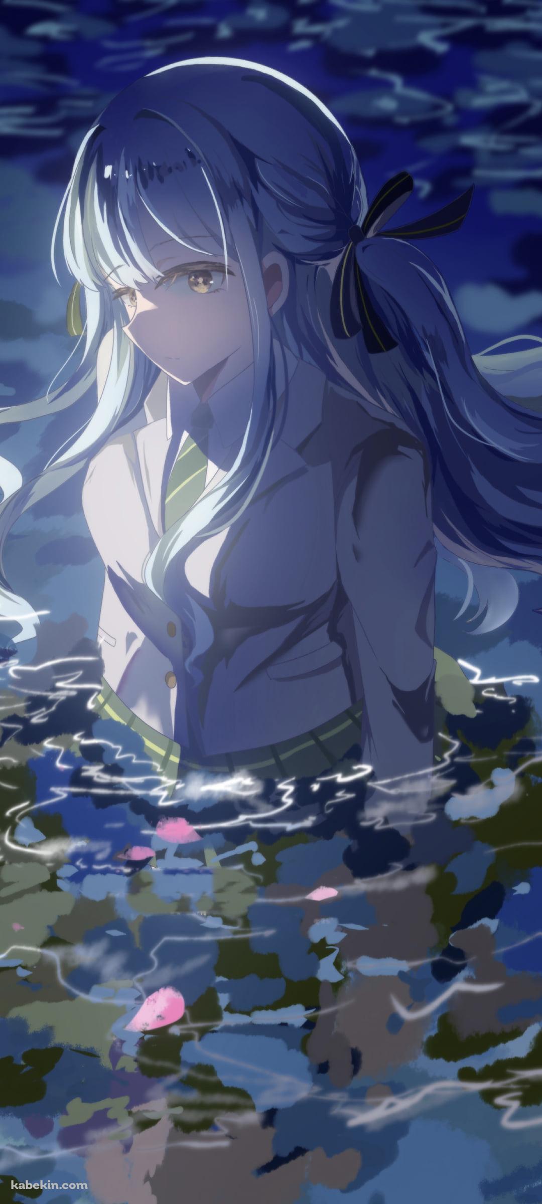 水に浸かる豊川祥子 / バンドリ！のAndroidの壁紙(1080px x 2400px) スマホ用