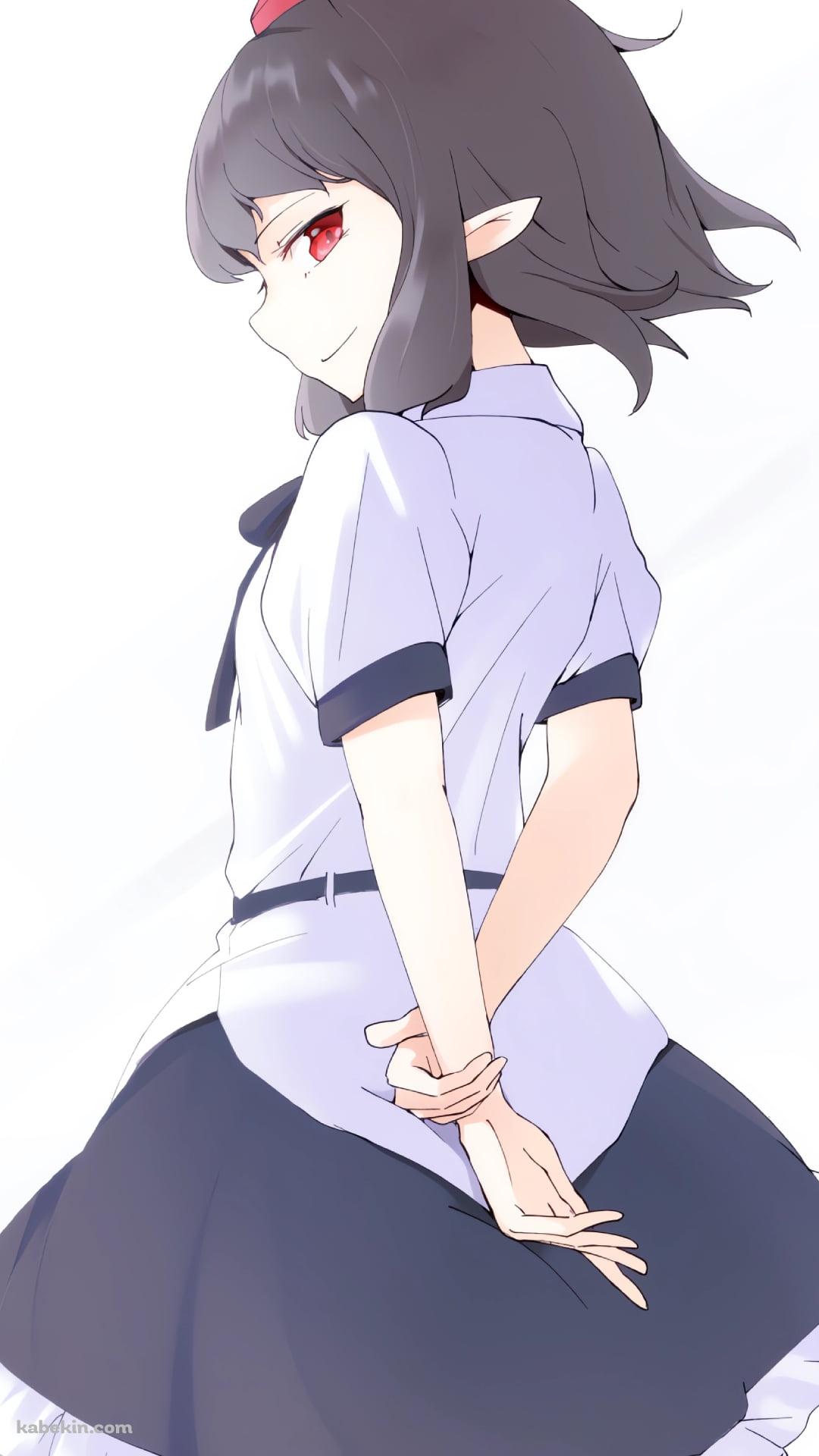後ろ手を組む射命丸文 / 東方のAndroidの壁紙(1080px x 1920px) スマホ用