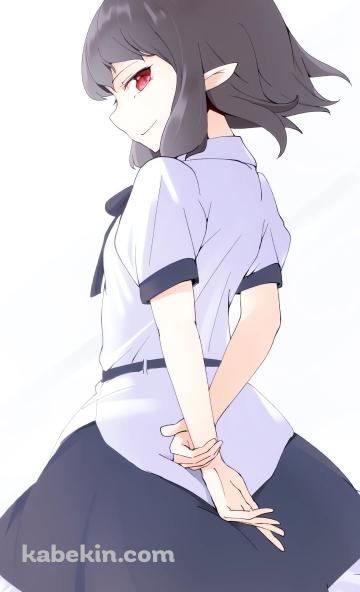 後ろ手を組む射命丸文 / 東方のAndroidの壁紙(360px x 592px) スマホ用