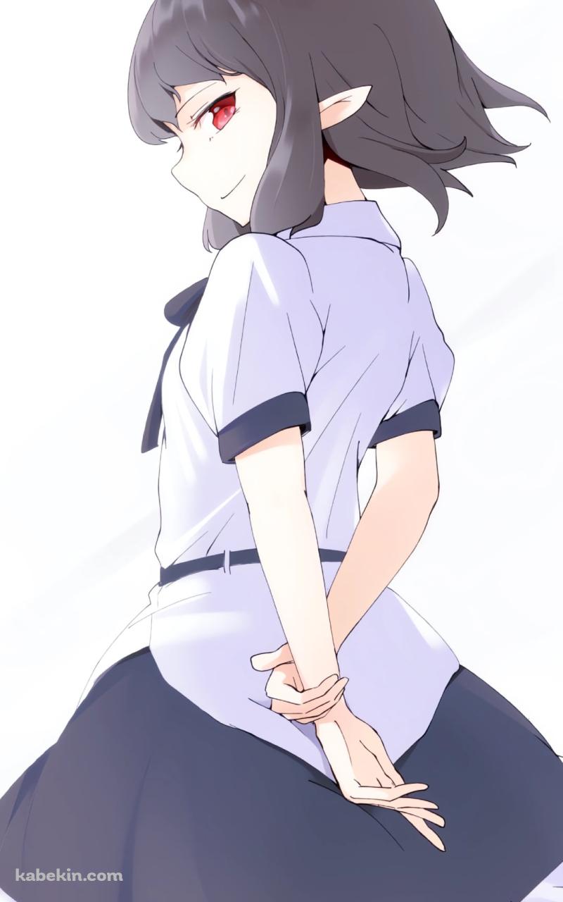 後ろ手を組む射命丸文 / 東方のAndroidの壁紙(800px x 1280px) スマホ用