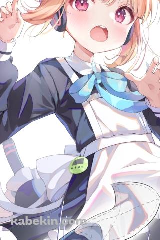 メイド姿の才羽ミドリ / ブルーアーカイブのAndroidの壁紙(320px x 480px) スマホ用