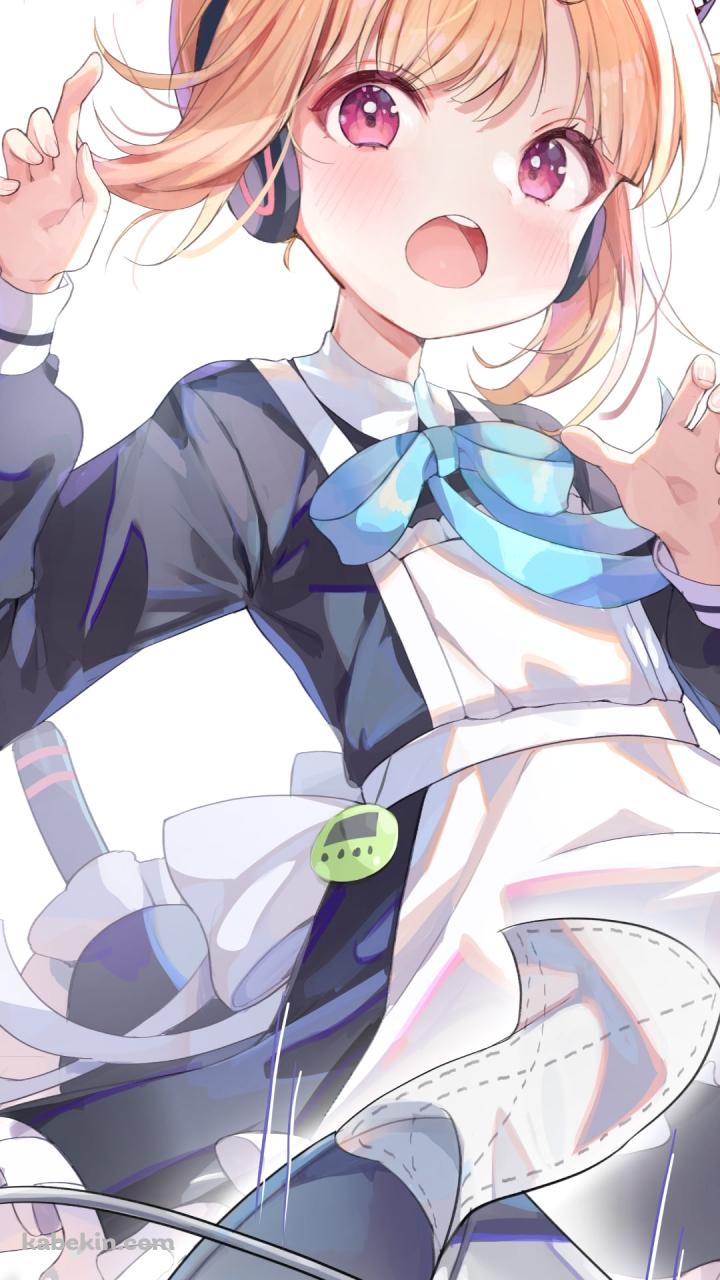 メイド姿の才羽ミドリ / ブルーアーカイブのAndroidの壁紙(720px x 1280px) スマホ用