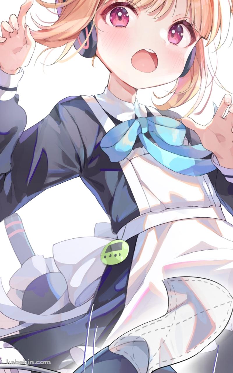 メイド姿の才羽ミドリ / ブルーアーカイブのAndroidの壁紙(800px x 1280px) スマホ用