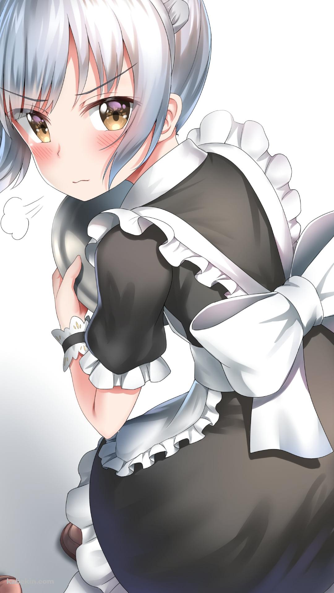 メイド姿の怒っている霞 / 艦隊これくしょんのAndroidの壁紙(1080px x 1920px) スマホ用