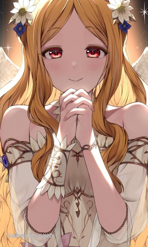祈り微笑む可愛い望月聖 / アイドルマスターシンデレラガールズのAndroidの壁紙(480px x 800px) スマホ用