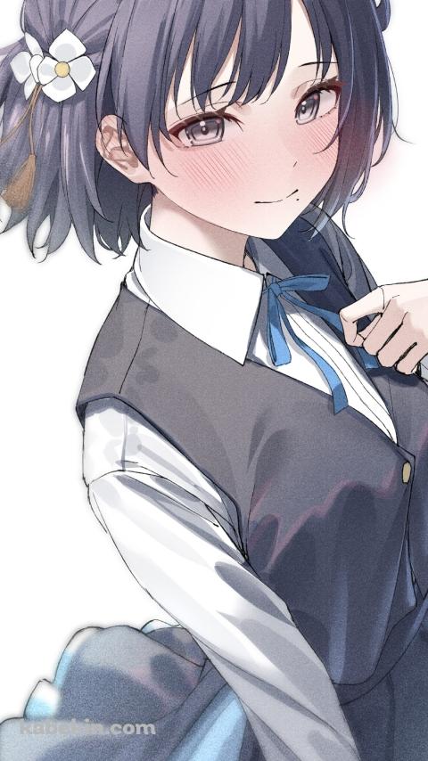 制服姿の可愛い秦谷美鈴 / 学園アイドルマスターのAndroidの壁紙(480px x 854px) スマホ用