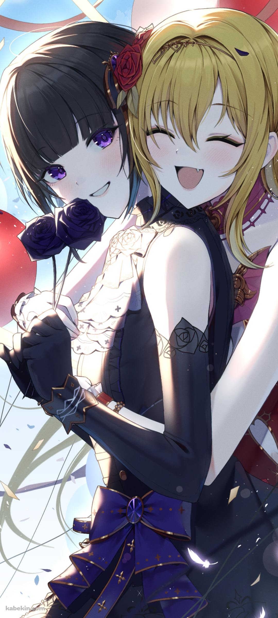 イチャつく白雪千夜 / 黒埼ちとせ / アイドルマスターシンデレラガールズのAndroidの壁紙(1080px x 2400px) スマホ用