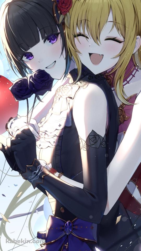 イチャつく白雪千夜 / 黒埼ちとせ / アイドルマスターシンデレラガールズのAndroidの壁紙(540px x 960px) スマホ用