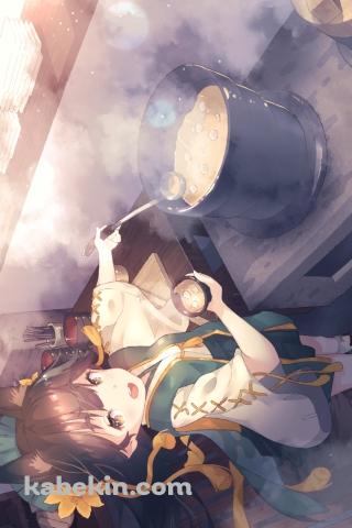 お味噌汁をよそう松風 / アズールレーンのAndroidの壁紙(320px x 480px) スマホ用