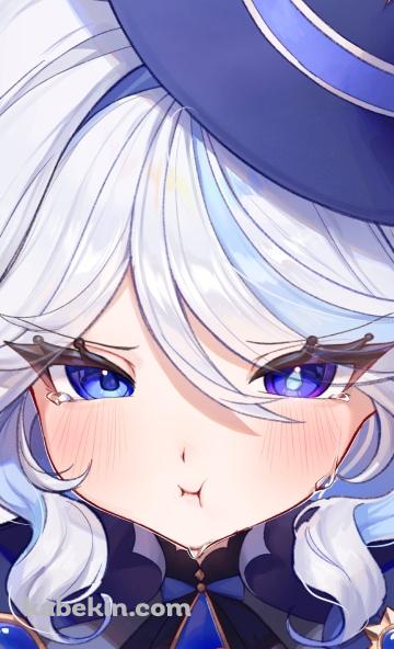 涙目でふくれっ面のフリーナ / 原神のAndroidの壁紙(360px x 592px) スマホ用