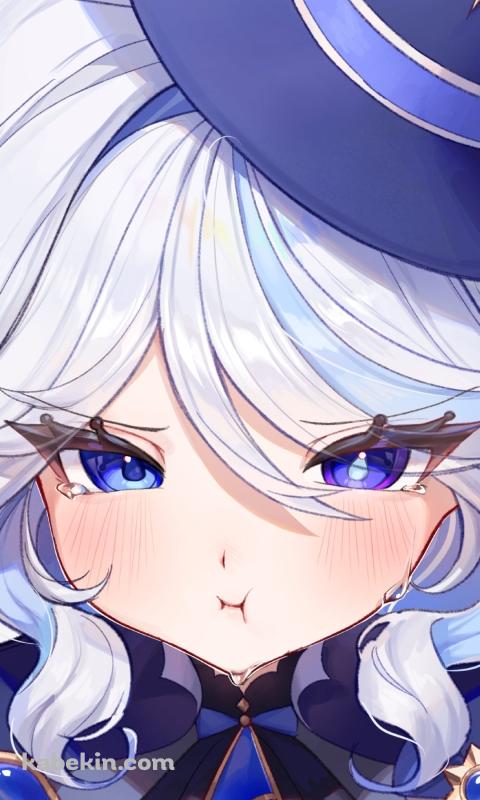 涙目でふくれっ面のフリーナ / 原神のAndroidの壁紙(480px x 800px) スマホ用