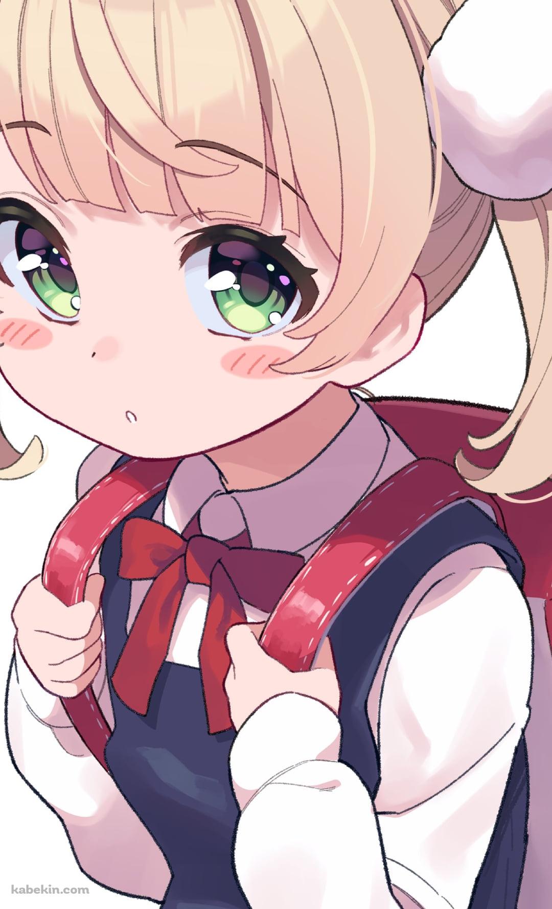 赤いランドセルを背負ったしぐれうい / バーチャルYouTuberのAndroidの壁紙(1080px x 1776px) スマホ用