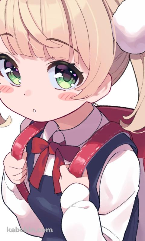 赤いランドセルを背負ったしぐれうい / バーチャルYouTuberのAndroidの壁紙(480px x 800px) スマホ用