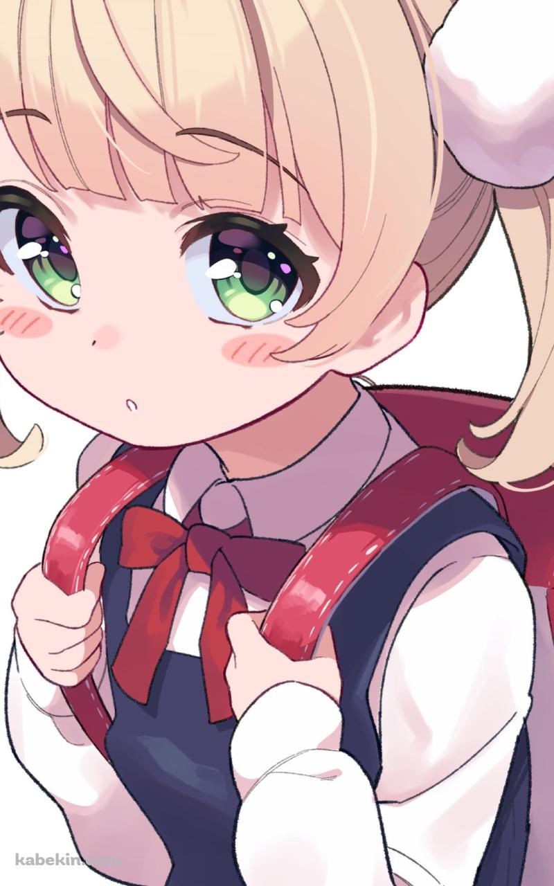 赤いランドセルを背負ったしぐれうい / バーチャルYouTuberのAndroidの壁紙(800px x 1280px) スマホ用