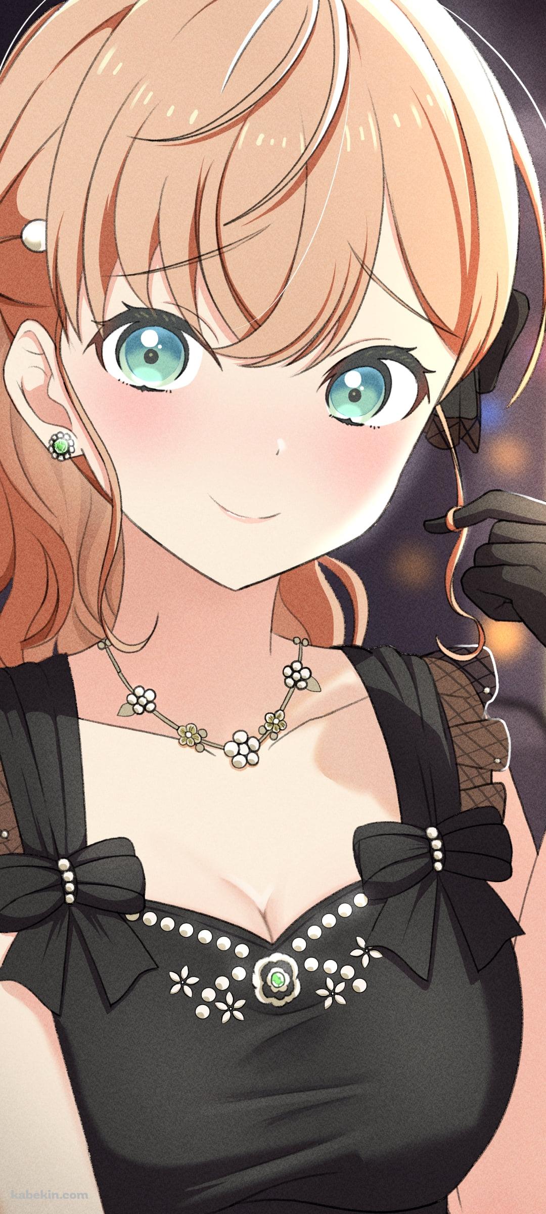 黒いドレスを着た日野下花帆 / link!like!ラブライブ!のAndroidの壁紙(1080px x 2400px) スマホ用