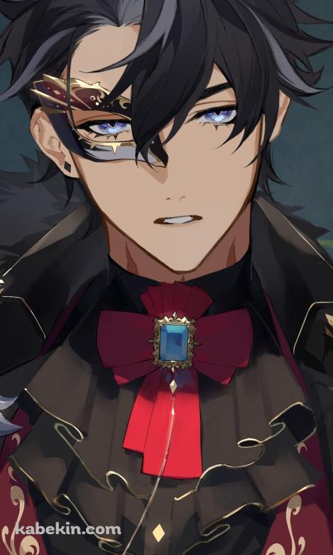 真っ直ぐこちらを見つめるリオセスリ / 原神のAndroidの壁紙(480px x 800px) スマホ用
