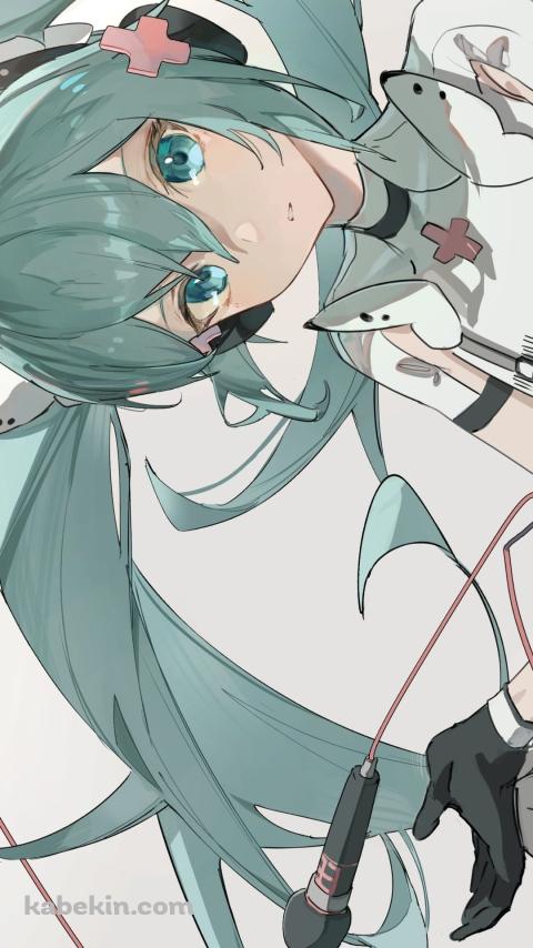 ナースコスの可愛い初音ミク / ボーカロイド / プロジェクトセカイのAndroidの壁紙(480px x 854px) スマホ用