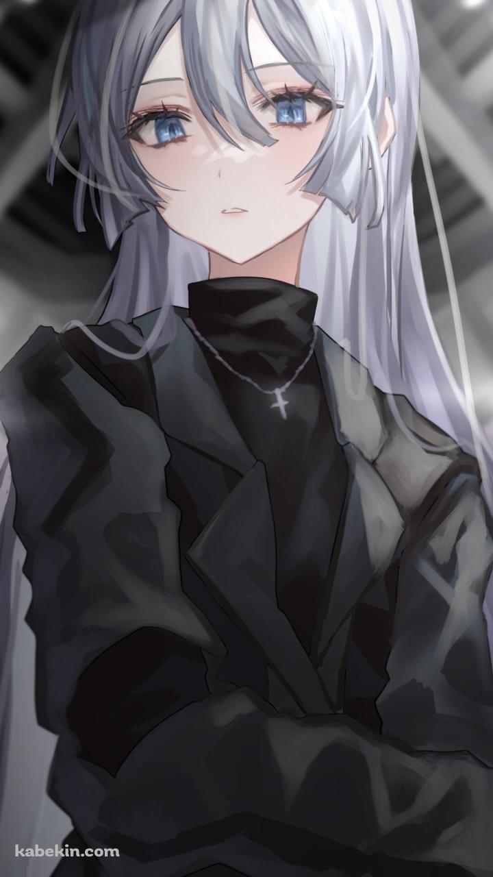腕を組んでこちらを見つめる宵崎奏 / プロジェクトセカイのAndroidの壁紙(720px x 1280px) スマホ用