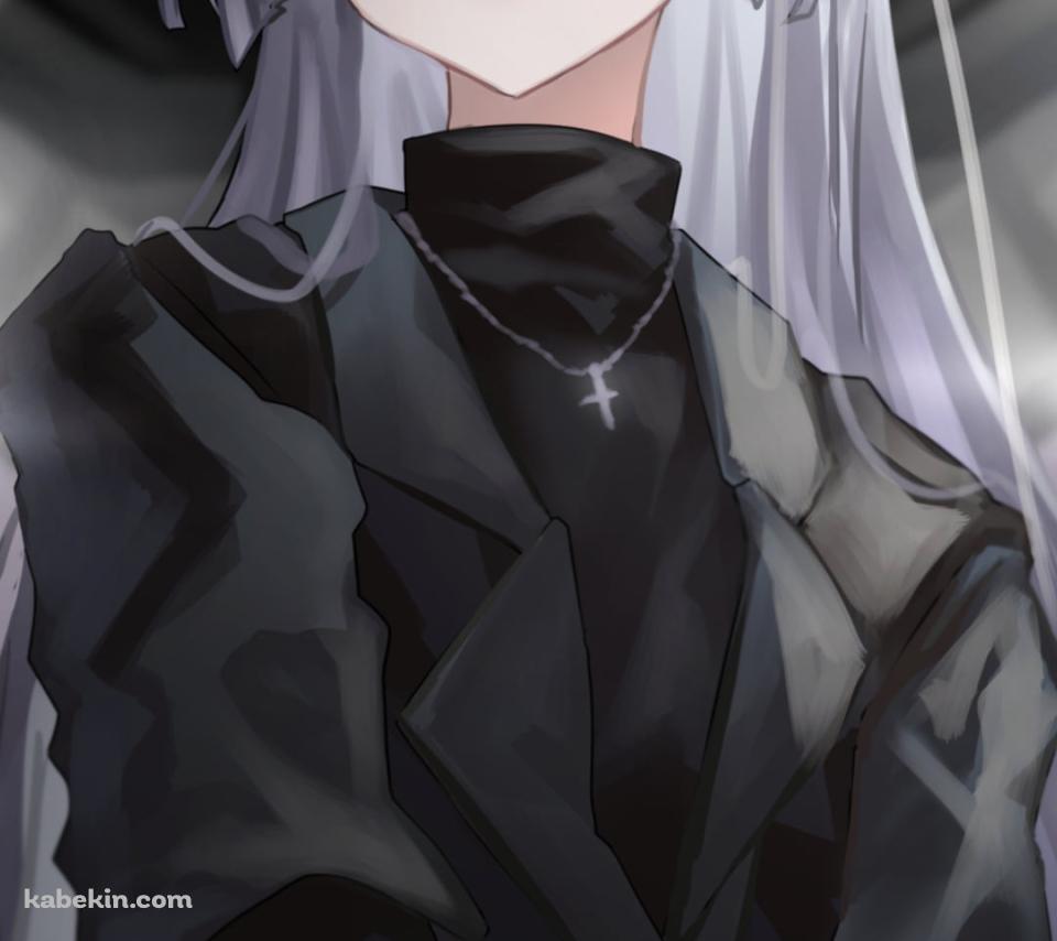 腕を組んでこちらを見つめる宵崎奏 / プロジェクトセカイのAndroidの壁紙(960px x 854px) スマホ用