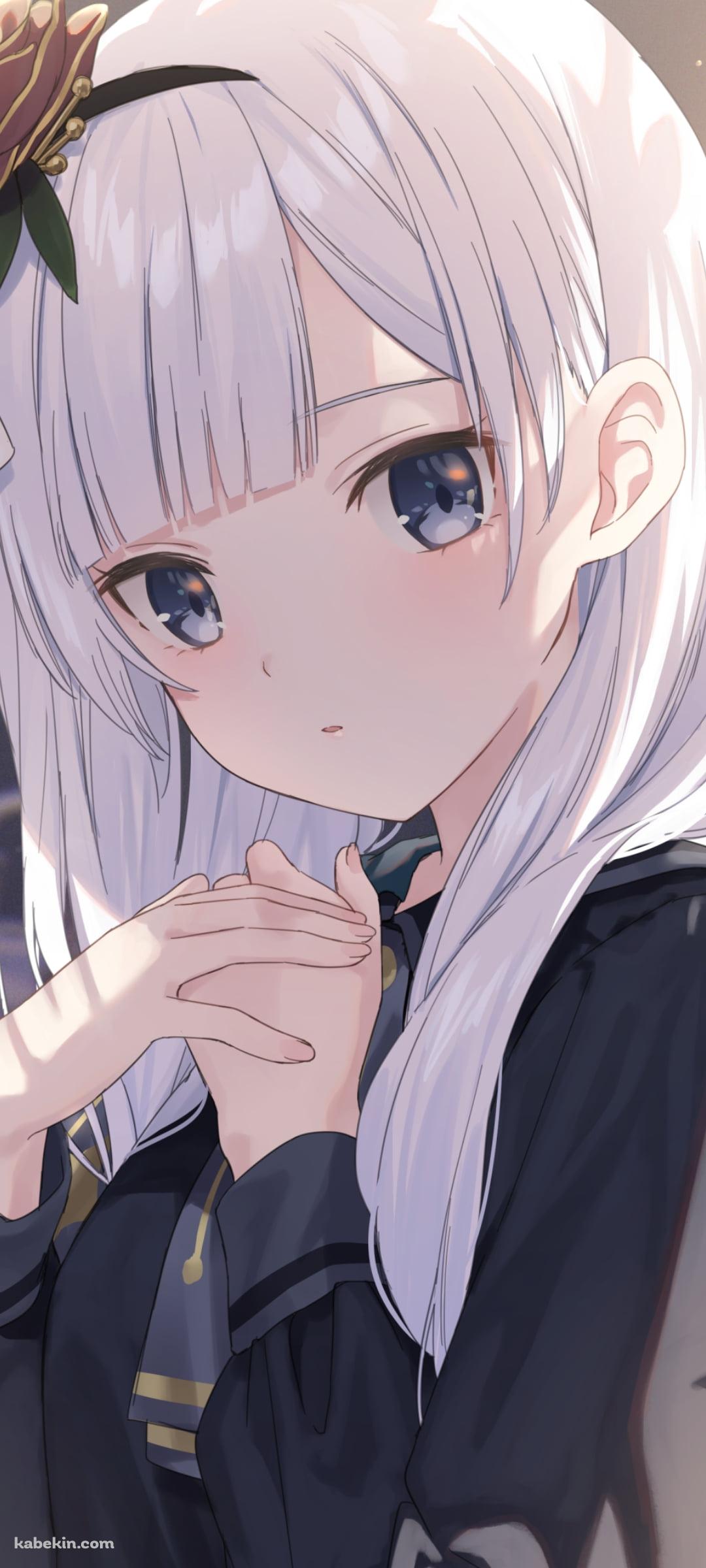 胸元に手をあてこちらを見つめる可愛い宵崎奏 / プロジェクトセカイのAndroidの壁紙(1080px x 2400px) スマホ用