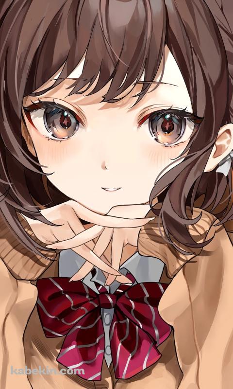 頬杖をつく東雲絵名 / プロジェクトセカイのAndroidの壁紙(480px x 800px) スマホ用