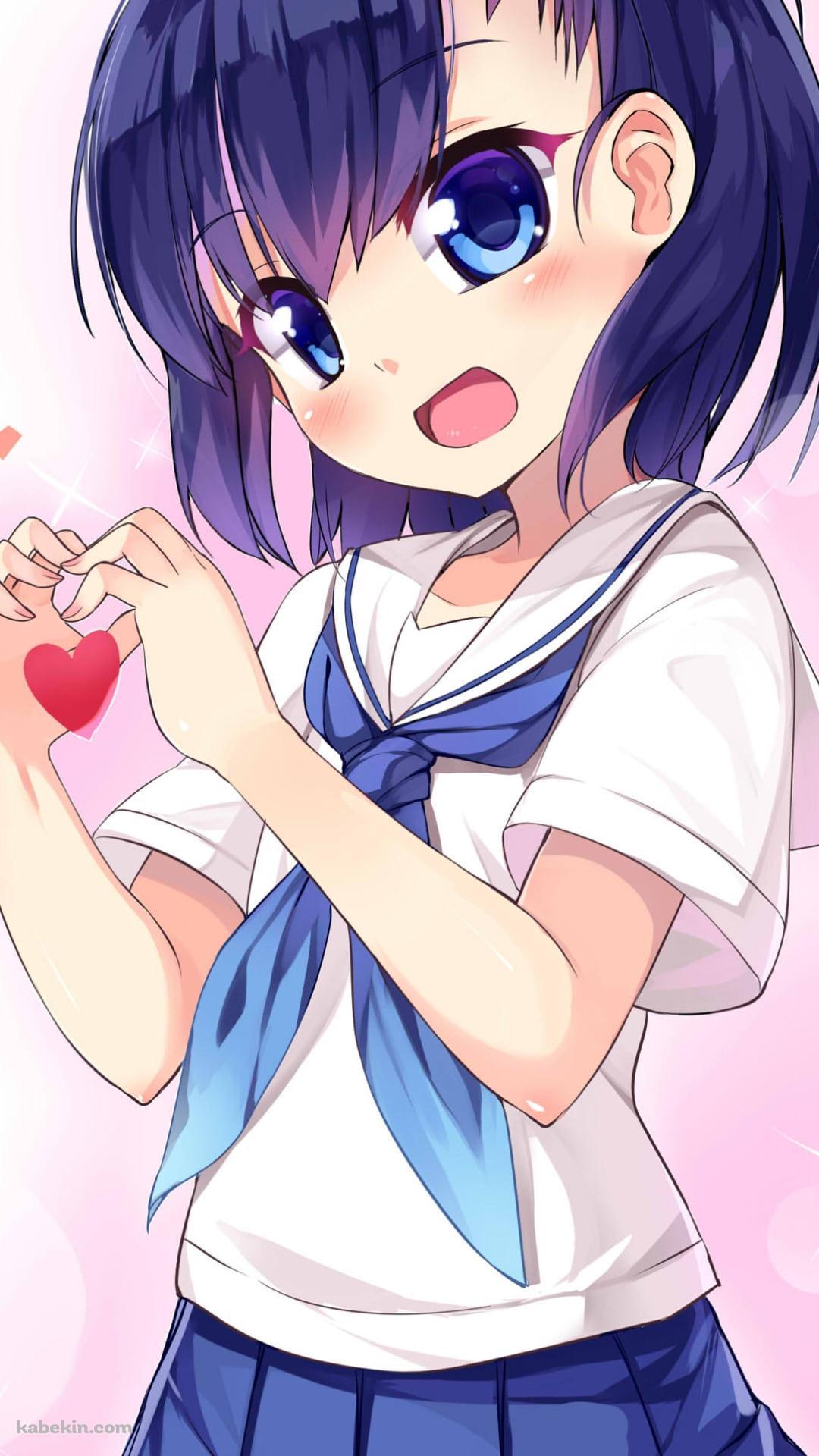 手でハートを作る里中チエ / 大家さんは思春期!のAndroidの壁紙(1080px x 1920px) スマホ用
