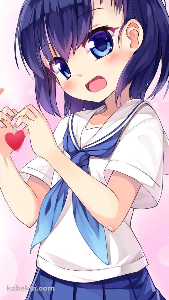 手でハートを作る里中チエ / 大家さんは思春期!のAndroidの壁紙(540px x 960px) スマホ用