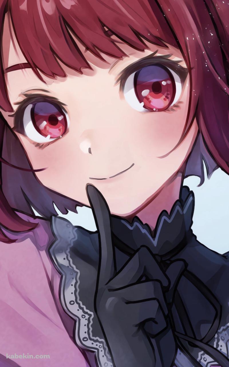 口元に人差し指をあてる可愛い有馬かな / 推しの子のAndroidの壁紙(800px x 1280px) スマホ用