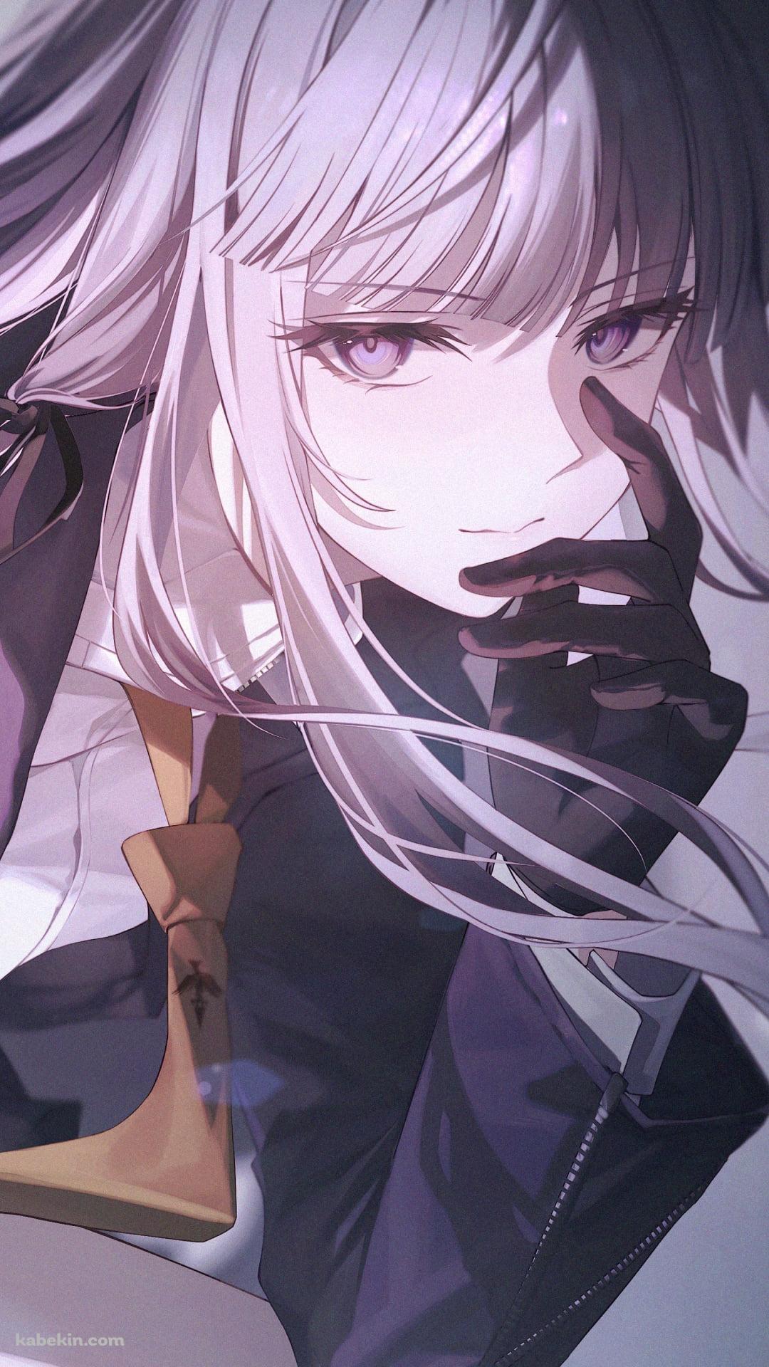 顔に手をあてる霧切響子 / ダンガンロンパのAndroidの壁紙(1080px x 1920px) スマホ用