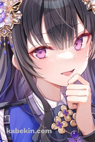 お団子ヘアーの一ノ瀬うるは / ぶいすぽっ！ / バーチャルYouTuberのAndroidの壁紙(320px x 480px) スマホ用