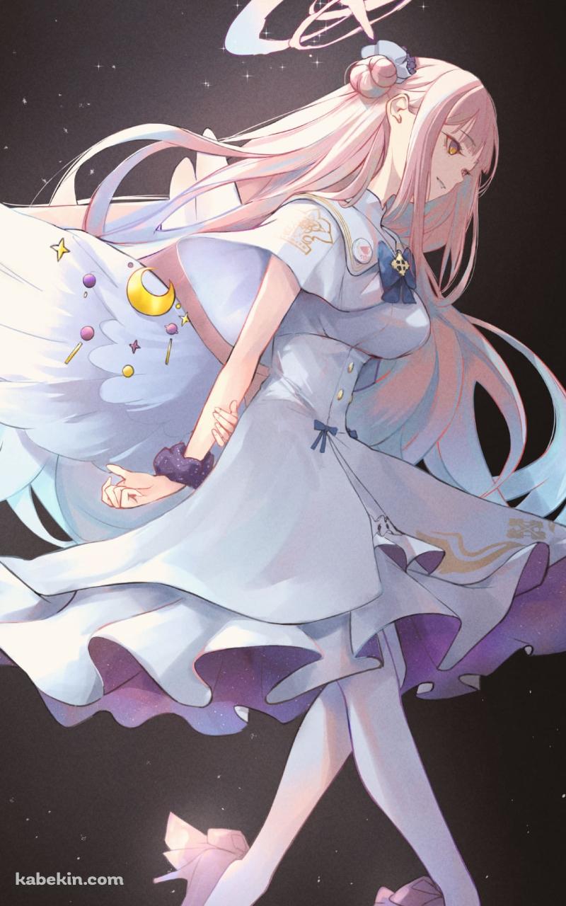 宇宙でステップを踏む聖園ミカ / ブルーアーカイブのAndroidの壁紙(800px x 1280px) スマホ用