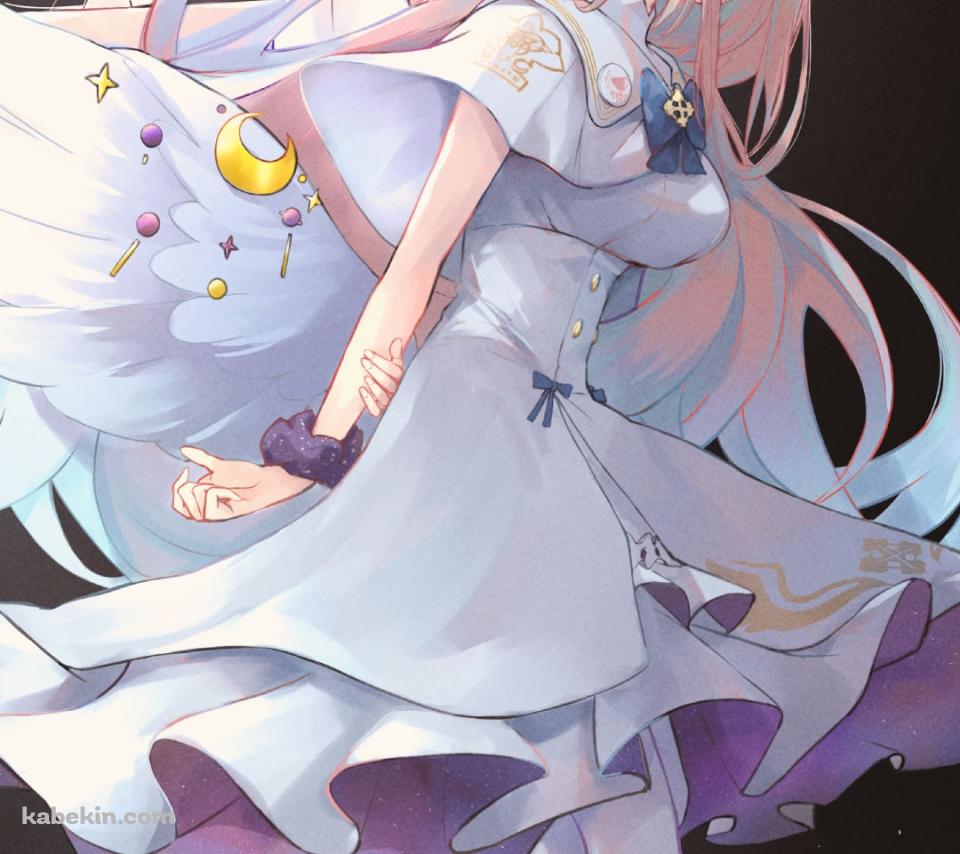 宇宙でステップを踏む聖園ミカ / ブルーアーカイブのAndroidの壁紙(960px x 854px) スマホ用