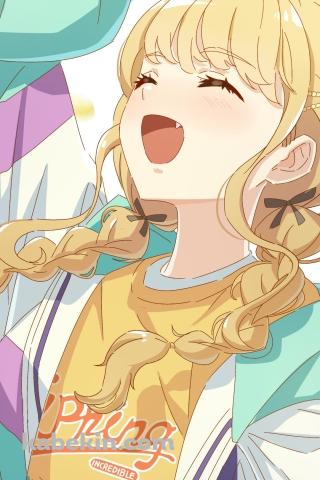 舞い散るコインと藤田ことね / 学園アイドルマスターのAndroidの壁紙(320px x 480px) スマホ用