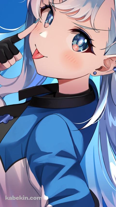 あっかんべーをするこぼ・かなえる / ホロライブ / バーチャルYouTuberのAndroidの壁紙(480px x 854px) スマホ用