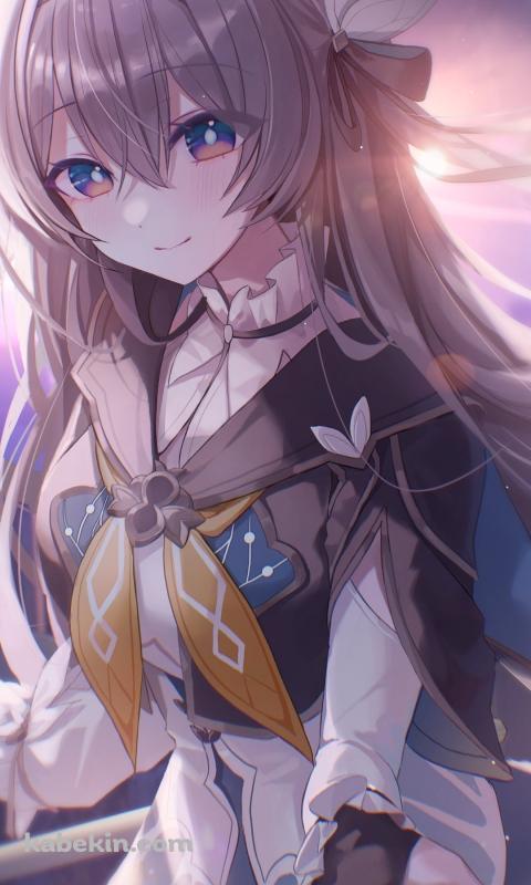 手摺につかまり手を差し伸べるホタル / 崩壊:スターレイルのAndroidの壁紙(480px x 800px) スマホ用