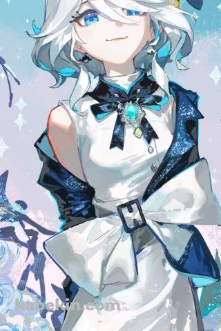 こちらに微笑むフリーナ / 原神のAndroidの壁紙(320px x 480px) スマホ用