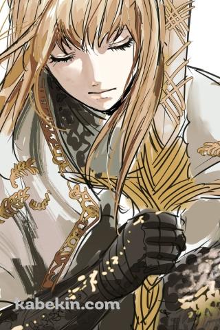 剣を持ち目をつぶる針の騎士 レダ / エルデンリングのAndroidの壁紙(320px x 480px) スマホ用