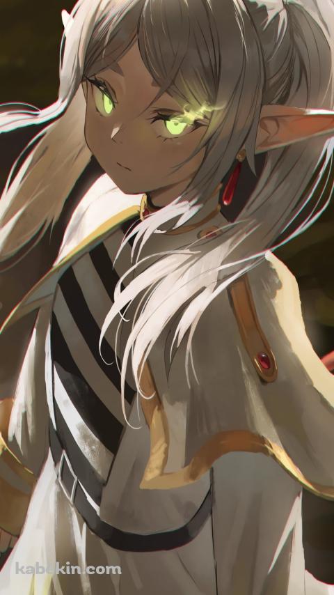 鋭い眼光のフリーレン / 葬送のフリーレンのAndroidの壁紙(480px x 854px) スマホ用