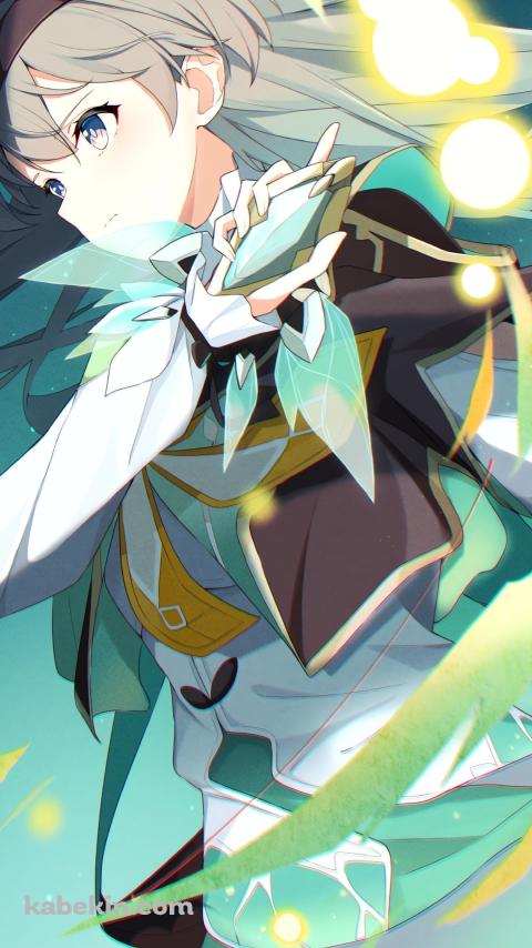 緑の衣装をまとった可愛いホタル / 崩壊:スターレイルのAndroidの壁紙(480px x 854px) スマホ用