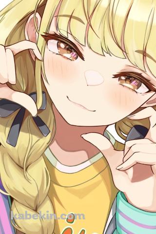 両手でハートを作る藤田ことね / 学園アイドルマスターのAndroidの壁紙(320px x 480px) スマホ用
